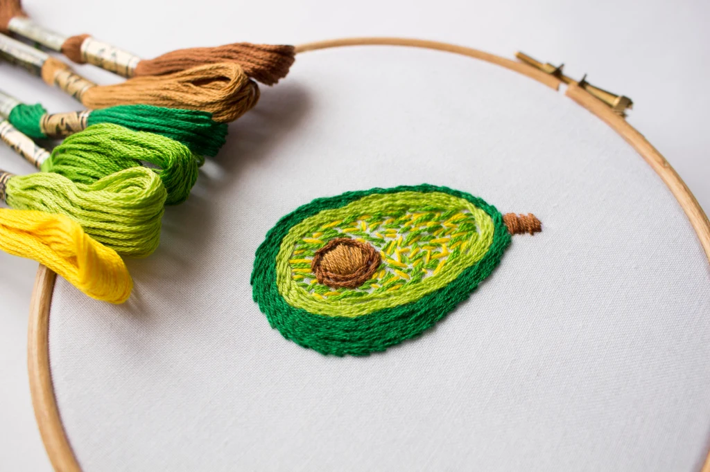 avocado-embroidery-stem-stitch-patch